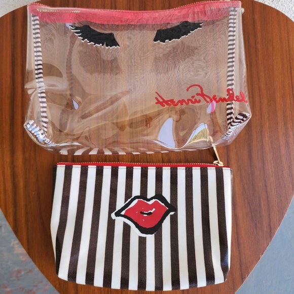 SOLD NWT Henri Bendel Eyes & Lips Nesting Cosmetic Bags Makeup Cases (2pc) - Picture 5 of 10